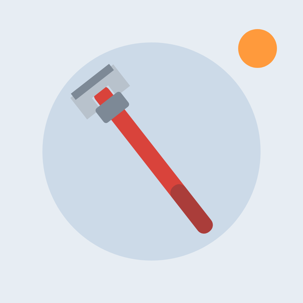 Illustration of a pipe wrench