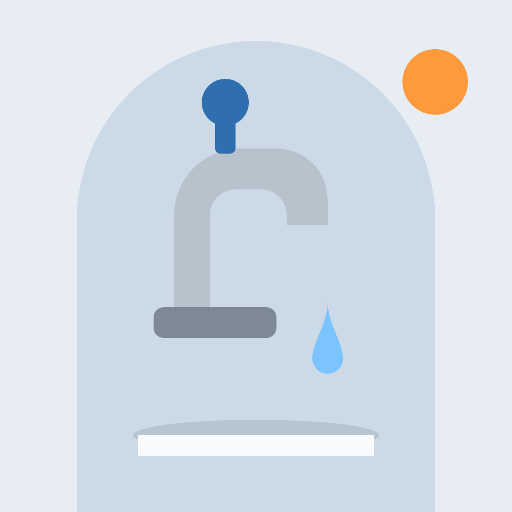 Illustration of a dripping tap