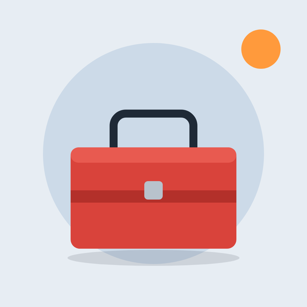 Illustration of a red toolbox